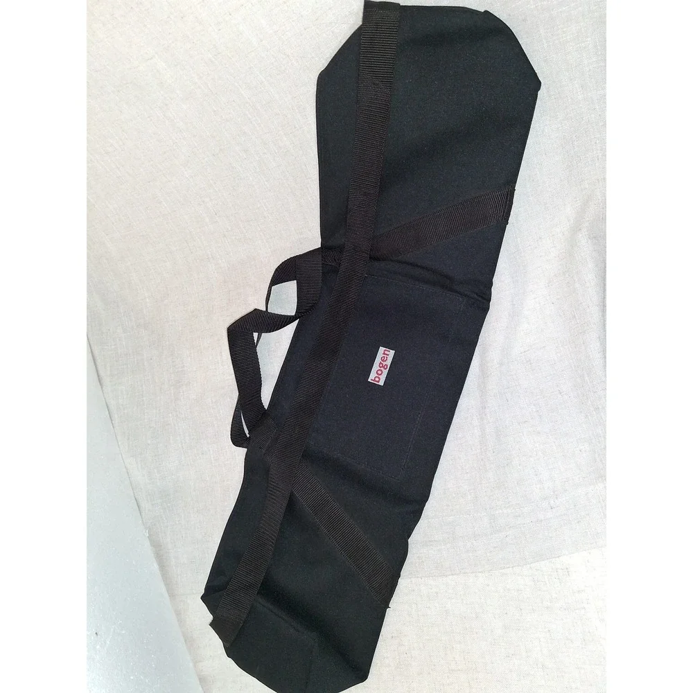 Bogen Tripod Carrying Case Bag Black Canvas 36 Inch Shoulder Strap Zippered Pock